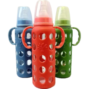 Glass Feeding Bottle With Cover-240ml
